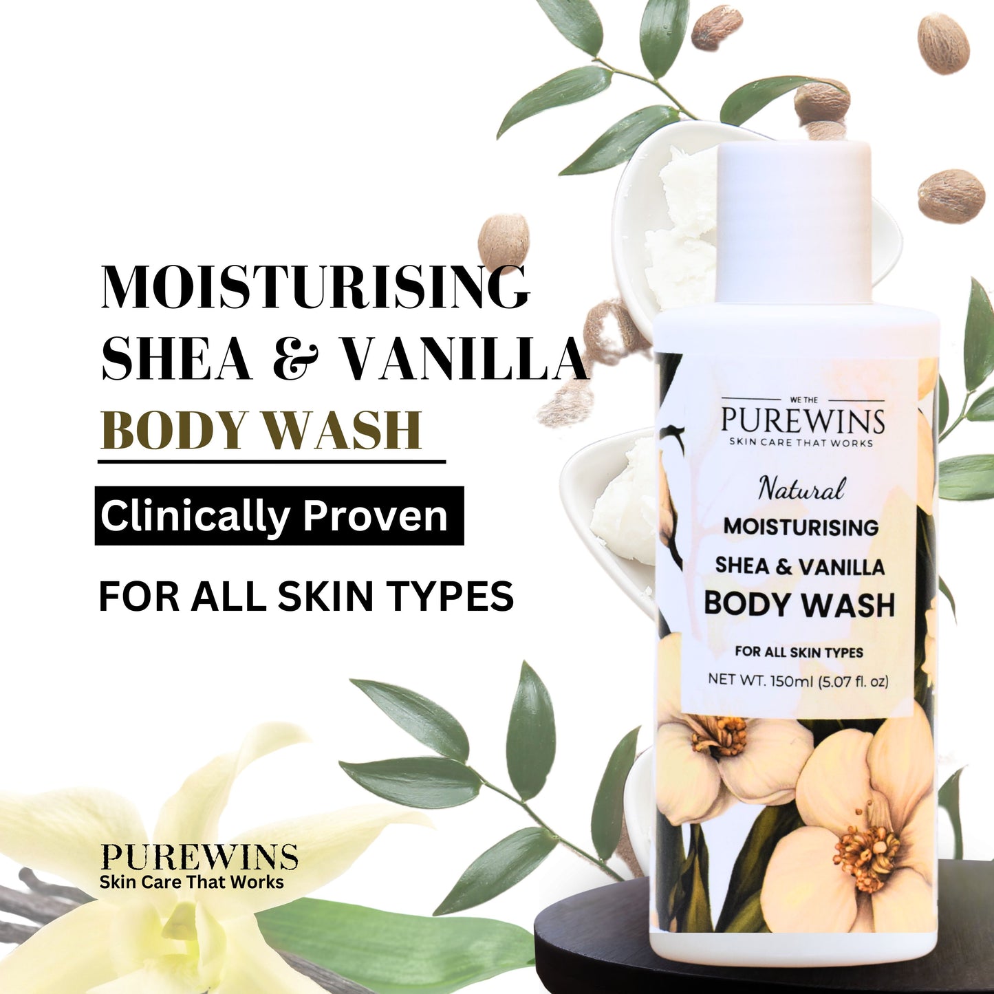 Natural Moisturising Shea & Vanilla Body Wash
