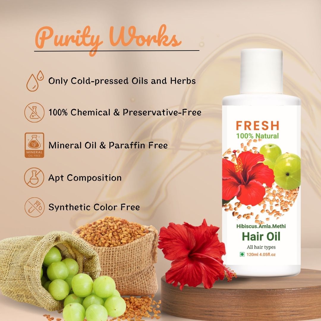 Hibiscus Amla Methi Hair Oil